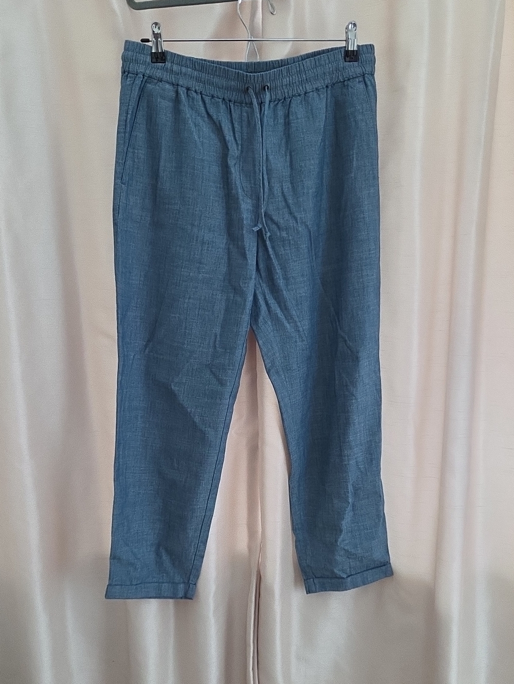 J. Crew Drawstring Denim Linen Joggers